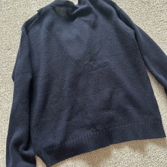 Prada Navy Ruffled Cardigan - Picture 9 of 10